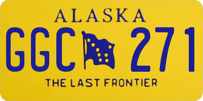AK license plate GGC271