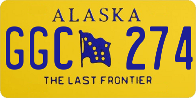 AK license plate GGC274