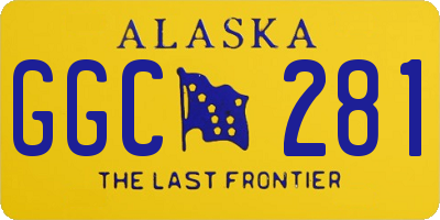 AK license plate GGC281