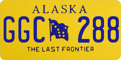 AK license plate GGC288