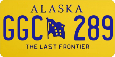 AK license plate GGC289