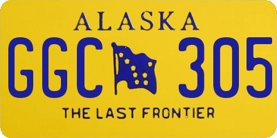 AK license plate GGC305