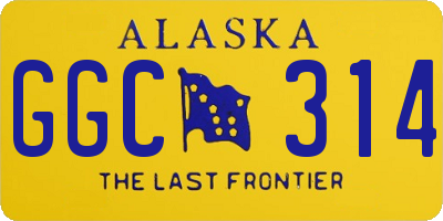 AK license plate GGC314