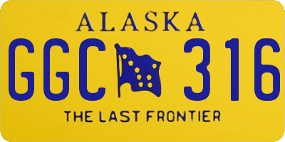 AK license plate GGC316