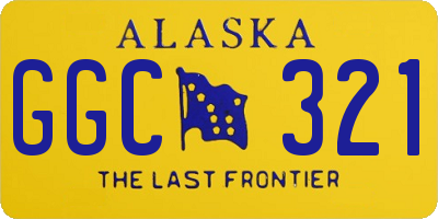 AK license plate GGC321