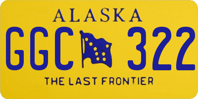 AK license plate GGC322