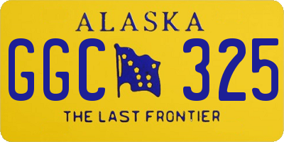 AK license plate GGC325