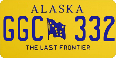 AK license plate GGC332