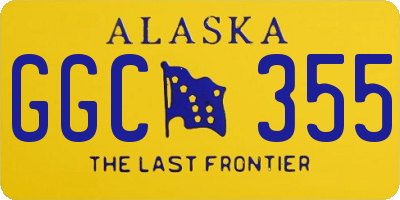 AK license plate GGC355