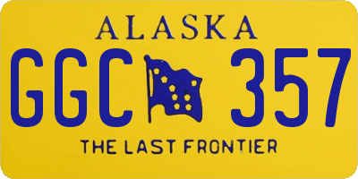 AK license plate GGC357