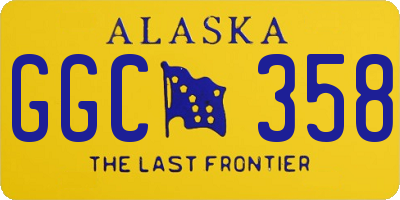 AK license plate GGC358