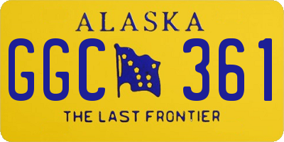 AK license plate GGC361