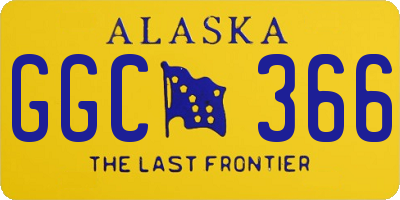 AK license plate GGC366
