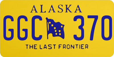 AK license plate GGC370