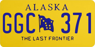 AK license plate GGC371
