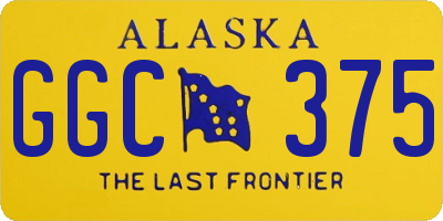 AK license plate GGC375