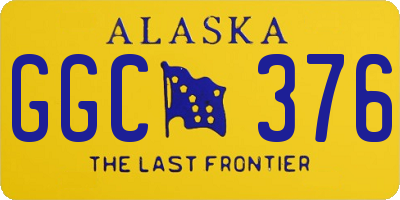 AK license plate GGC376