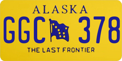 AK license plate GGC378
