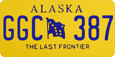 AK license plate GGC387