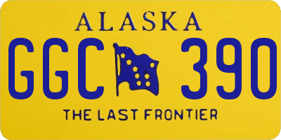 AK license plate GGC390