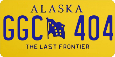 AK license plate GGC404