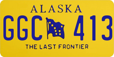 AK license plate GGC413