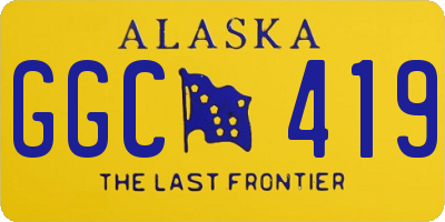 AK license plate GGC419