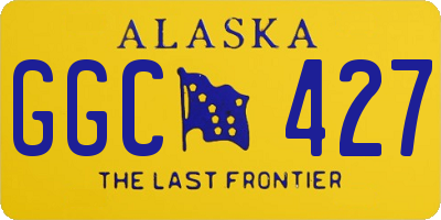 AK license plate GGC427