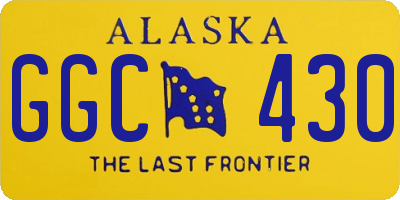 AK license plate GGC430