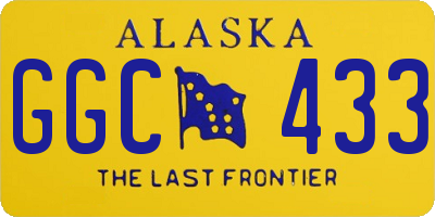 AK license plate GGC433