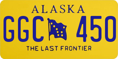 AK license plate GGC450