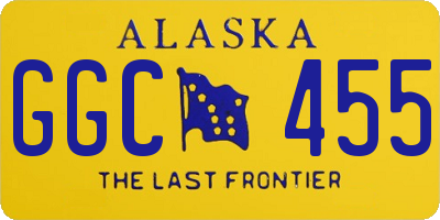 AK license plate GGC455