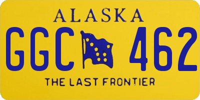 AK license plate GGC462