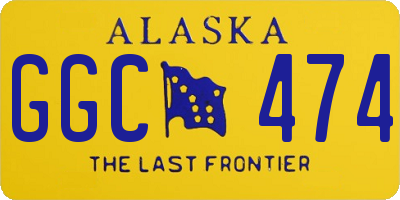 AK license plate GGC474