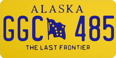 AK license plate GGC485