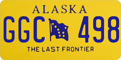 AK license plate GGC498