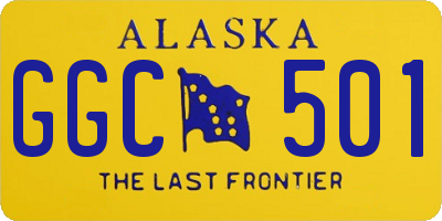 AK license plate GGC501