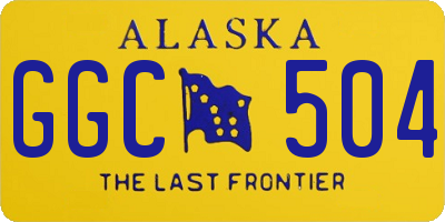 AK license plate GGC504