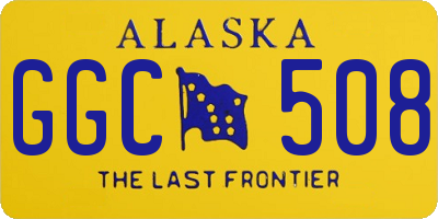 AK license plate GGC508