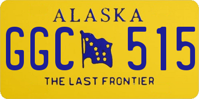 AK license plate GGC515