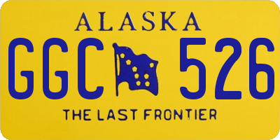 AK license plate GGC526