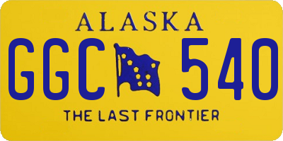 AK license plate GGC540