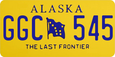 AK license plate GGC545