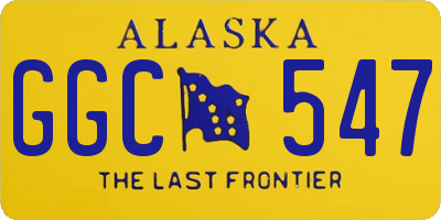 AK license plate GGC547
