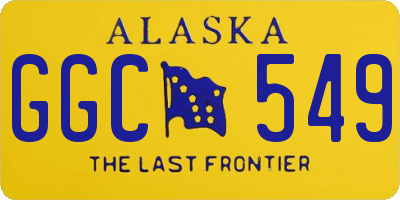 AK license plate GGC549