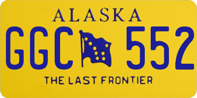 AK license plate GGC552