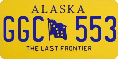 AK license plate GGC553