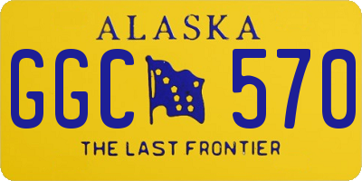 AK license plate GGC570