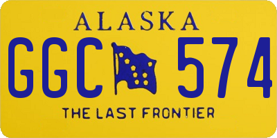 AK license plate GGC574