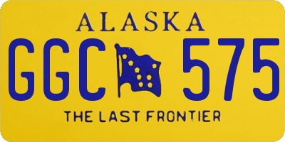 AK license plate GGC575